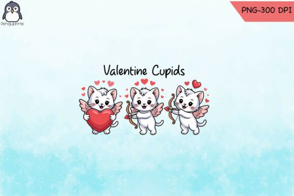 Charming Cat Cupids Perfect for Valentine
