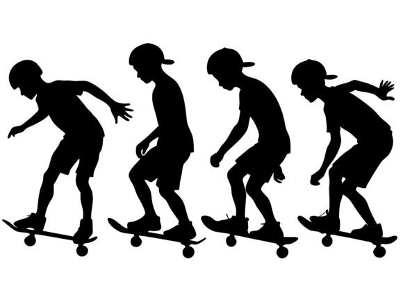 Skateboarder Silhouette Vector Design