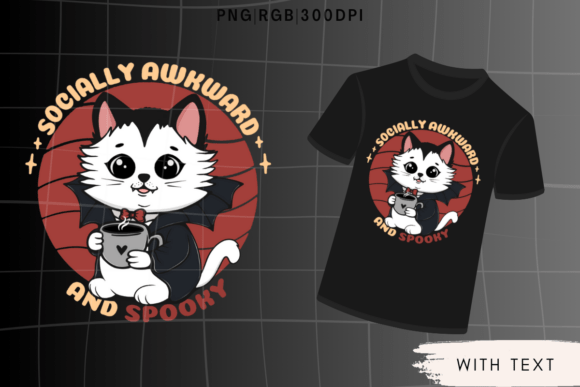 Socially Awkward and Spooky Cat PNG