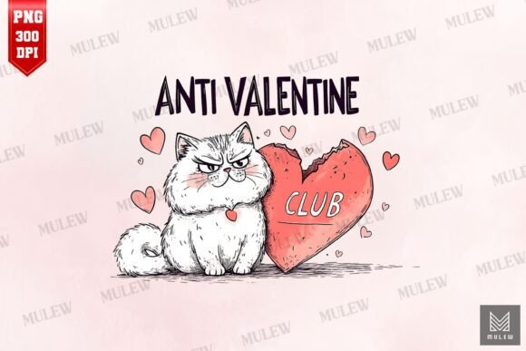 Valentine Cat Anti Valentine Club PNG