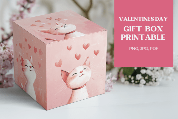 Valentines Day Gift Box, Cat Gift Box